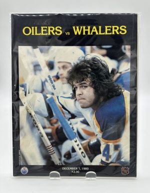 Edmonton Official Magazine Program December 7 1980 VS. Whalers